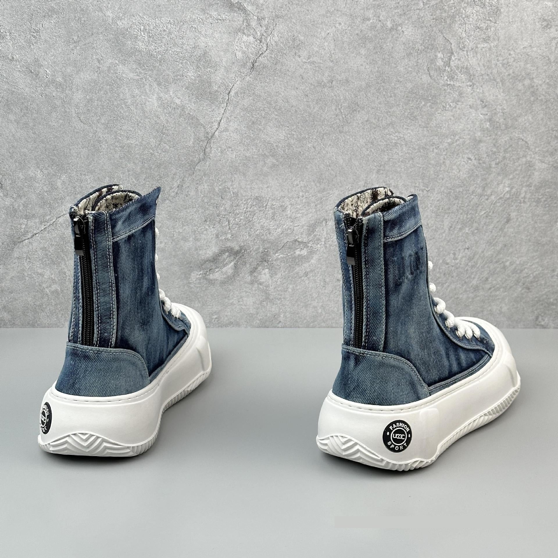High-top Canvas Boots Fashionable All-match Fashion Boots Men - Bellarte Enchanté High-top Canvas Boots Fashionable All-match Fashion Boots Men